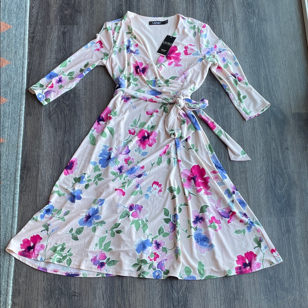 NWT Lauren Ralph Lauren Floral Wrap Dress